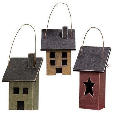 Saltbox House Ornament 3 Asstd - The Fox Decor